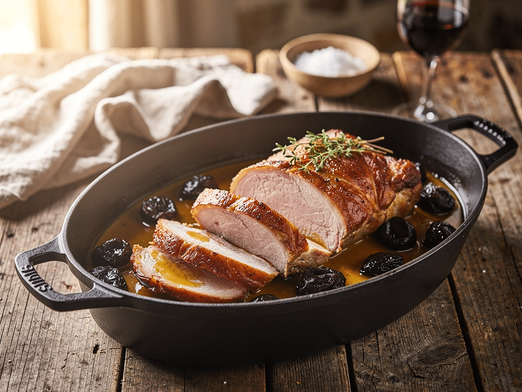 roti de porc aux pruneaux