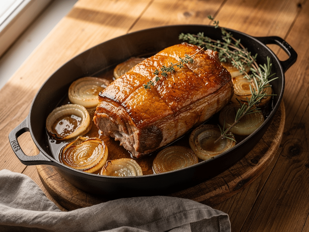 roti de porc au miel