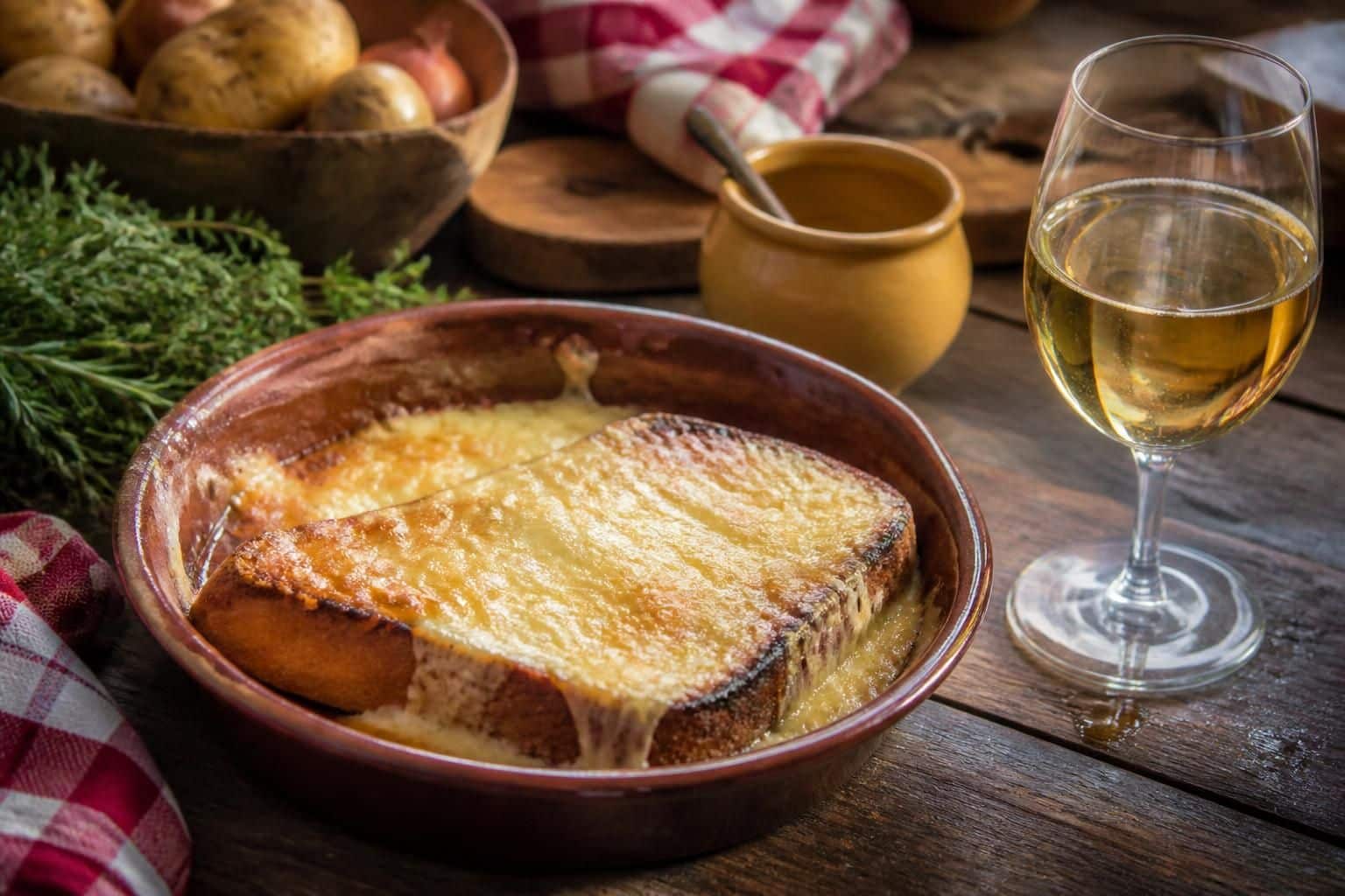 découvrez la recette traditionnelle de la croûte savoyarde, un délicieux plat au fromage fondant et au vin blanc, parfait pour réchauffer vos repas.