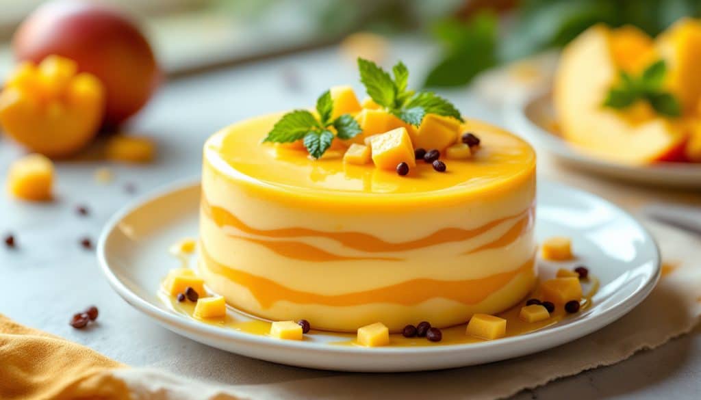 découvrez notre recette facile et gourmande d'entremet mangue passion, un dessert frais et exotique parfait pour toutes les occasions.