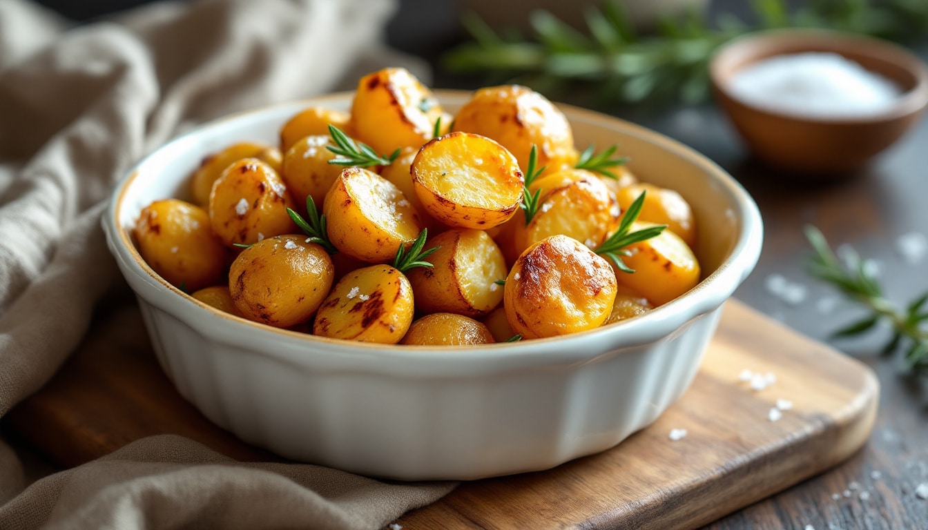 découvrez notre recette simple et savoureuse de pommes de terre grenaille au four, un accompagnement parfait pour toutes vos envies gourmandes.