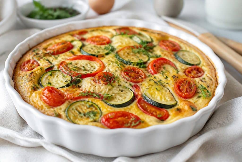 découvrez notre recette facile et légère de quiche aux légumes sans pâte, parfaite pour un repas sain et gourmand en toute simplicité.