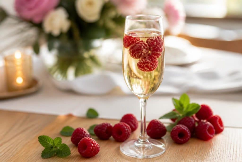 découvrez une recette facile et festive de soupe de champagne aux framboises, parfaite pour vos occasions spéciales et vos moments de célébration.