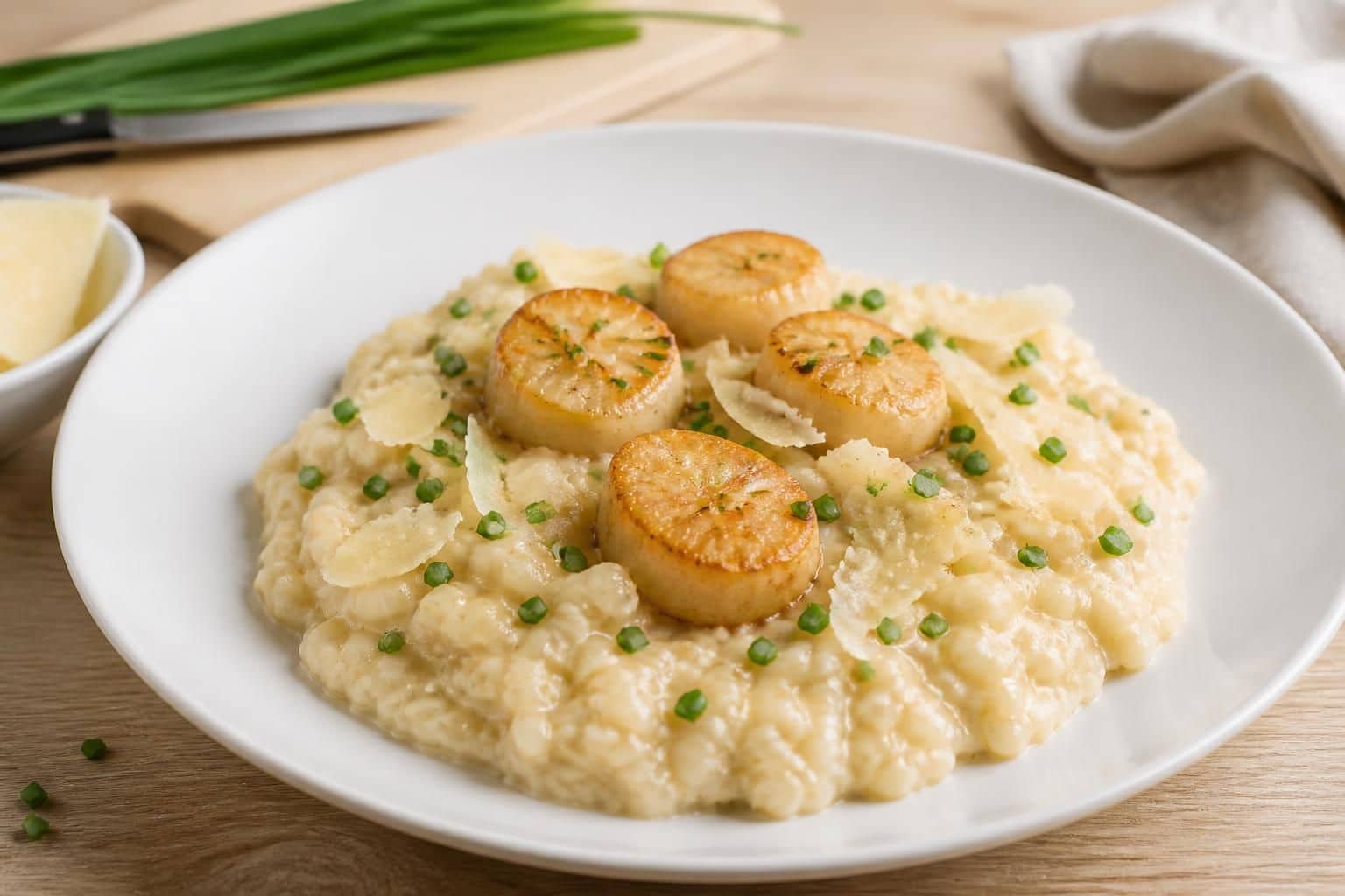 découvrez notre recette facile et rapide de risotto crémeux aux saint-jacques, parfaite pour un repas savoureux et gourmand.