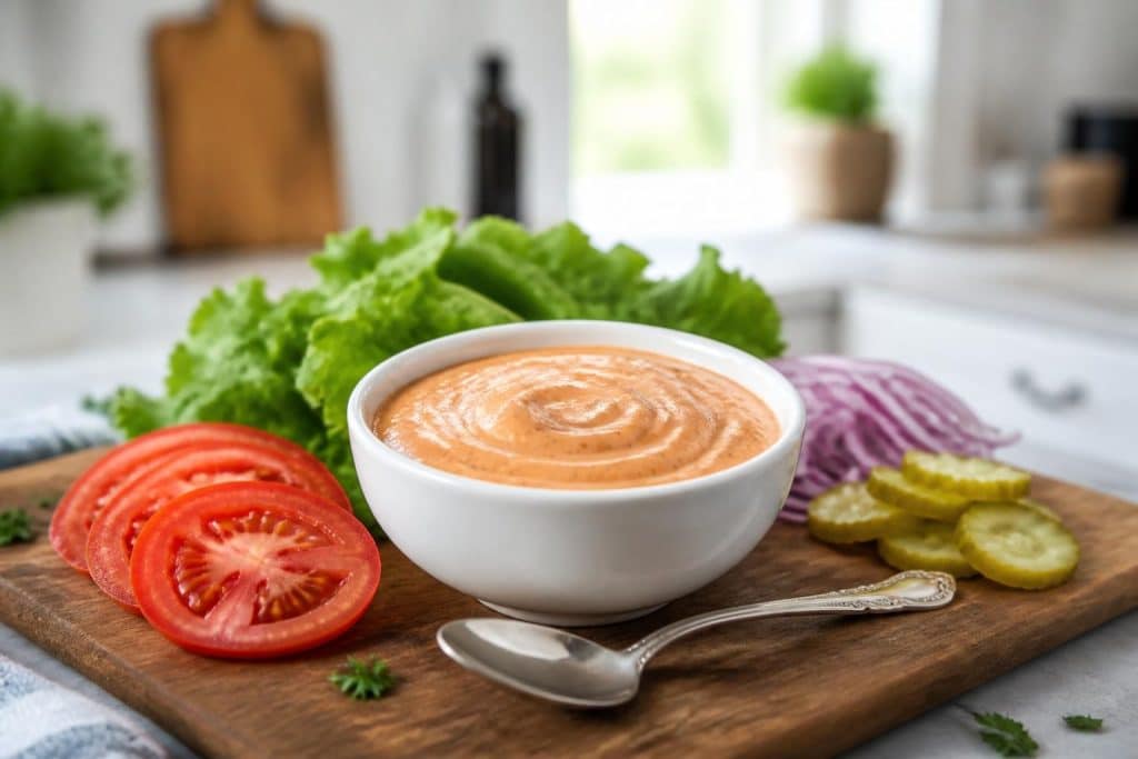 découvrez une recette simple et rapide pour préparer une sauce burger maison savoureuse qui sublimera vos sandwiches.