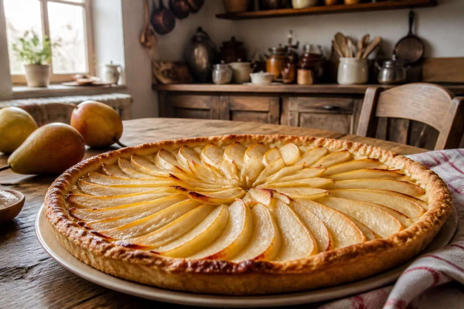 découvrez la recette facile et traditionnelle de la tarte aux poires façon grand-mère, un dessert gourmand et authentique pour régaler toute la famille.