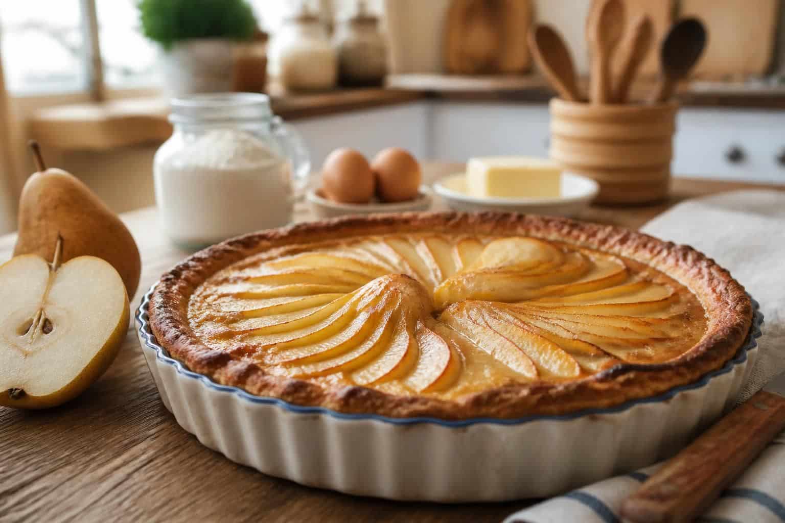 découvrez une recette facile et gourmande de tarte aux poires, parfaite pour régaler toute la famille avec un dessert maison délicieux.