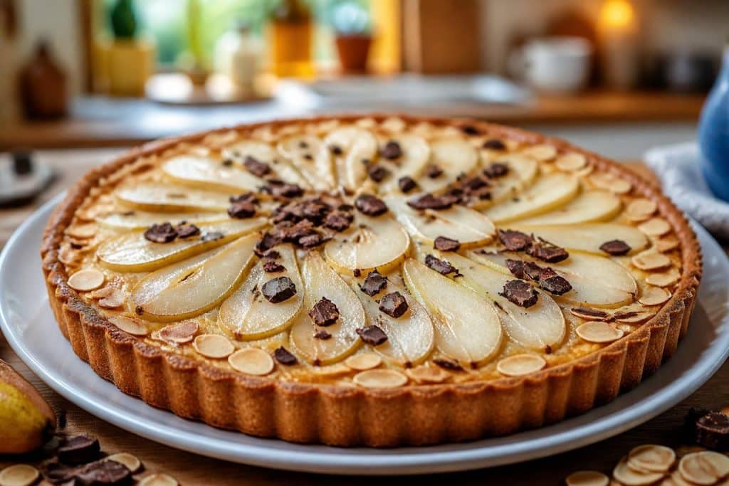découvrez notre recette facile de tarte poire chocolat amande, une gourmandise savoureuse et rapide à préparer pour régaler toute la famille.