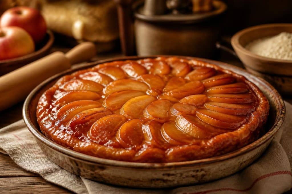 découvrez notre recette traditionnelle de tarte tatin avec des pommes caramélisées à la perfection et une pâte brisée facile à préparer. un dessert classique et gourmand pour toutes les occasions.