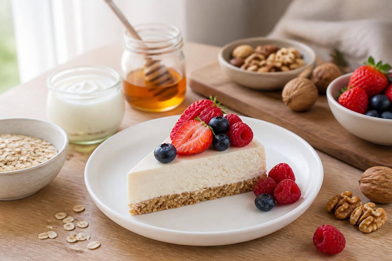 découvrez notre recette de cheesecake healthy, facile et rapide à préparer, parfaite pour un dessert gourmand et léger à savourer sans culpabilité.