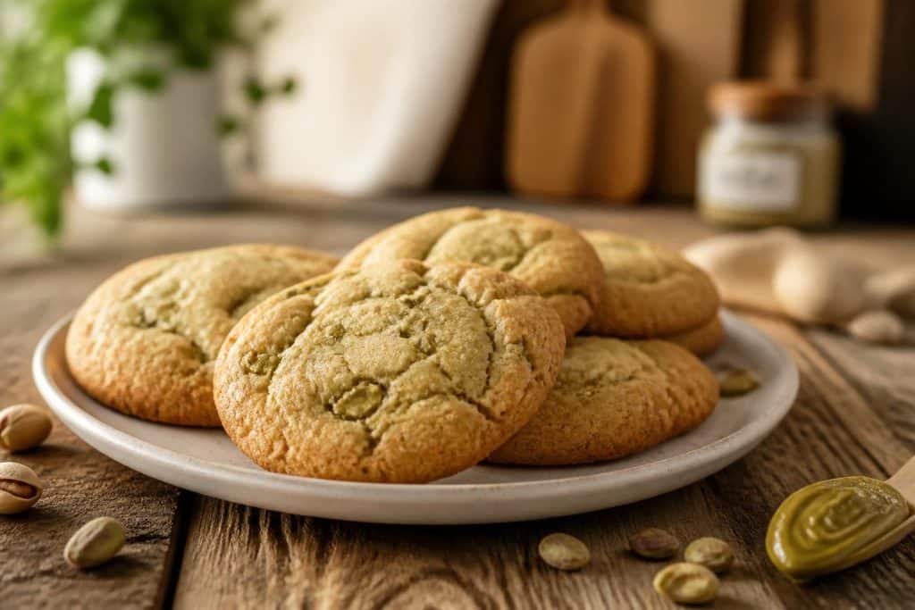 découvrez notre recette facile et gourmande de cookies à la pâte de pistache, pour des biscuits moelleux et savoureux parfaits à tout moment.