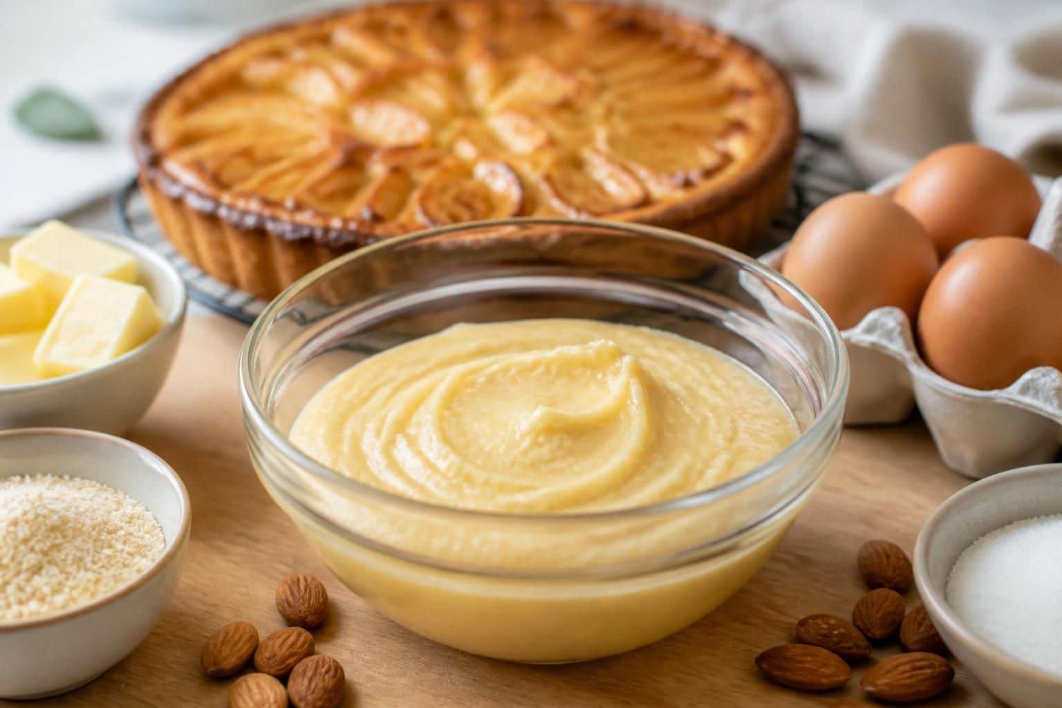 découvrez une recette facile de crème d'amande, idéale pour vos tartes et pâtisseries gourmandes. préparez rapidement une garniture savoureuse et onctueuse.