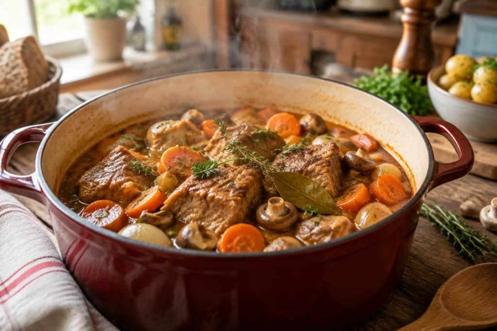 découvrez la recette traditionnelle du sauté de veau grand-mère : une viande tendre, une sauce savoureuse et une préparation facile à mijoter.
