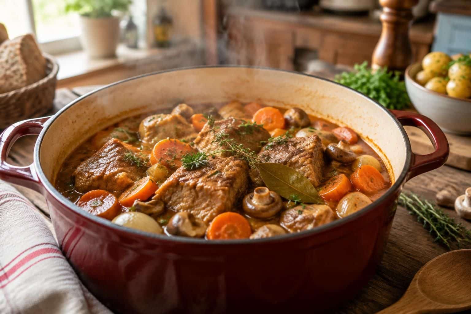 découvrez la recette traditionnelle du sauté de veau grand-mère : une viande tendre, une sauce savoureuse et une préparation facile à mijoter.