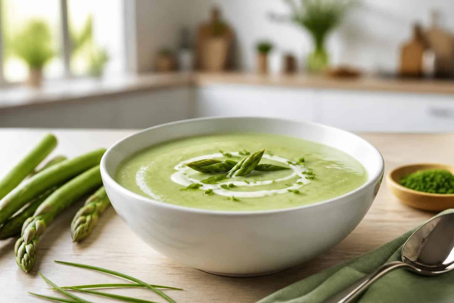 découvrez notre recette facile et rapide de velouté d'asperges onctueux, parfaite pour un repas sain et gourmand en toute simplicité.