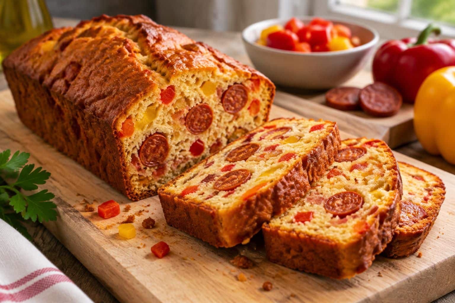préparez un cake au chorizo et poivron facile et rapide : une recette savoureuse, moelleuse et idéale pour l’apéritif ou un repas convivial.