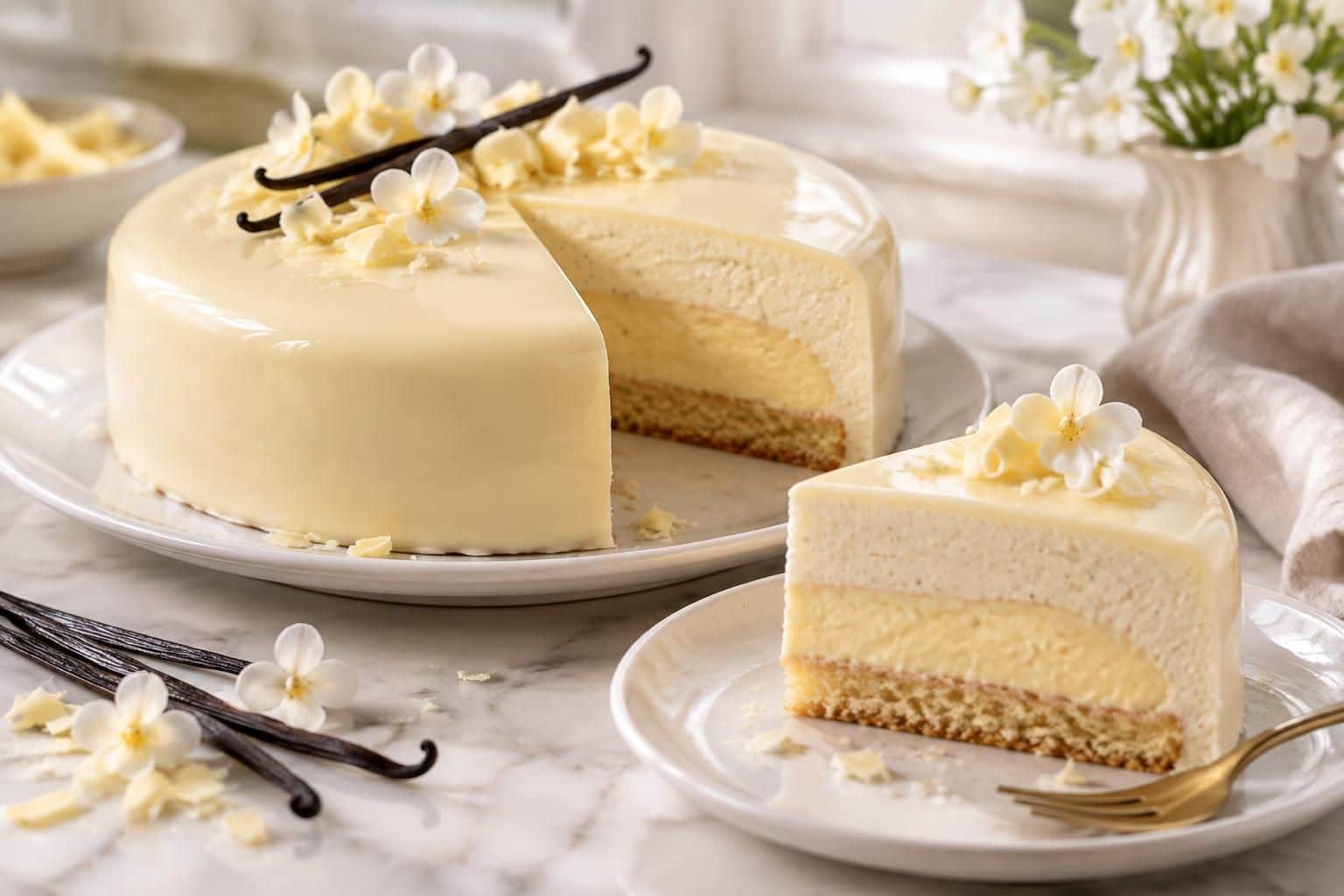 découvrez une recette facile d’entremet à la vanille, délicieusement crémeux et raffiné, idéale pour régaler vos invités en toute occasion.