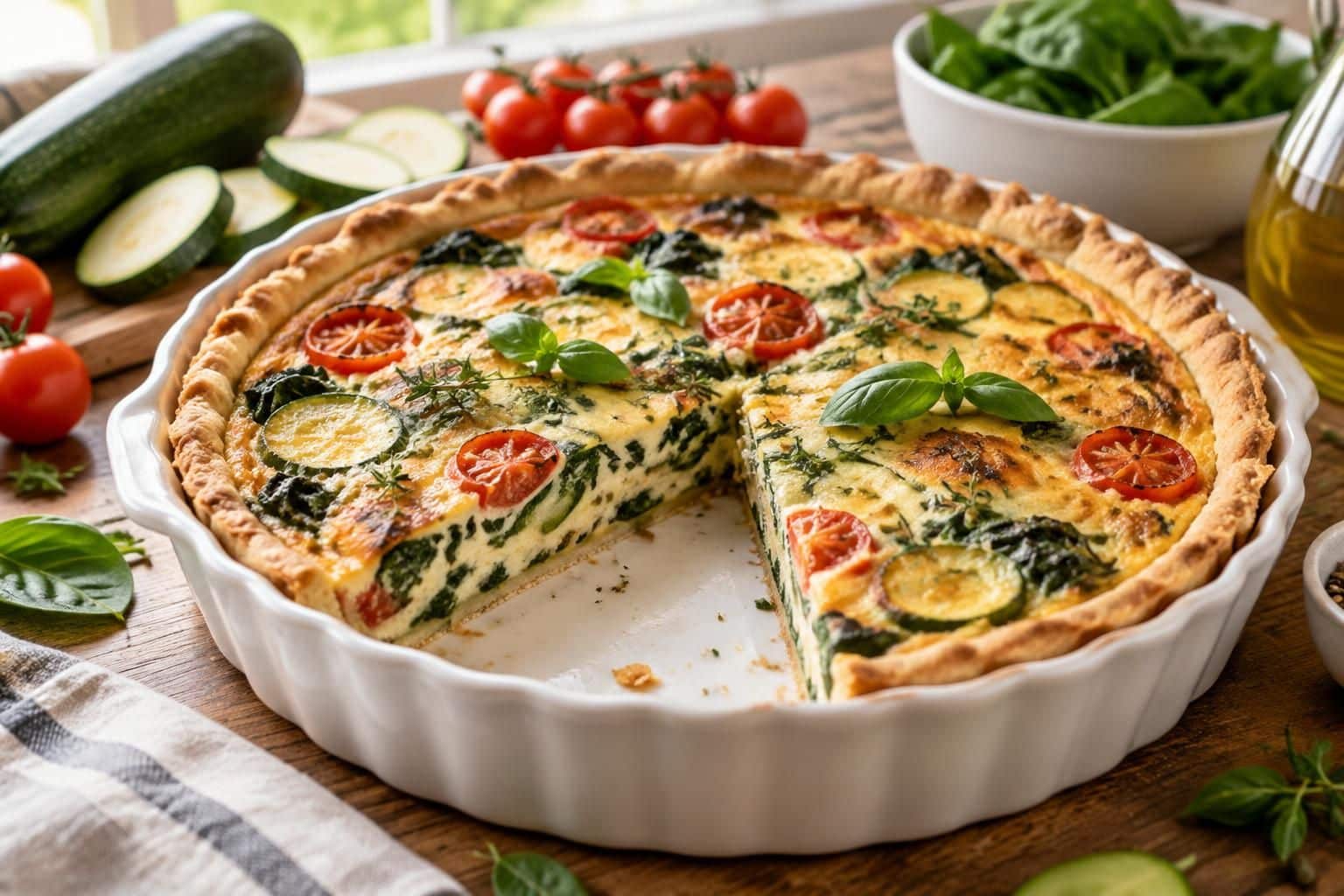 découvrez une recette de quiche healthy, légère et facile à préparer, idéale pour un repas équilibré et savoureux au quotidien.