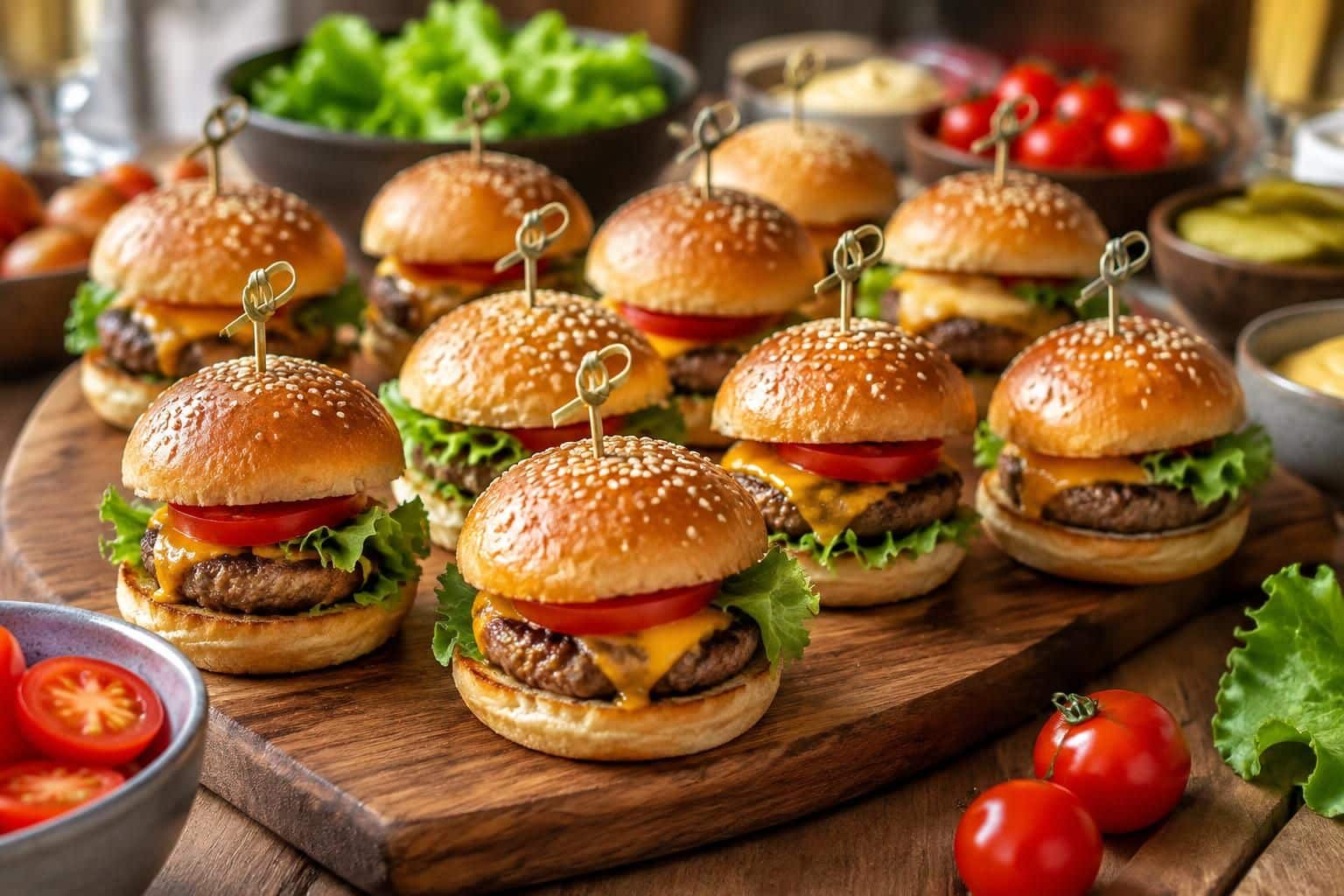 découvrez une recette de mini burgers apéro facile et rapide, parfaite pour régaler vos invités avec de délicieuses bouchées maison.