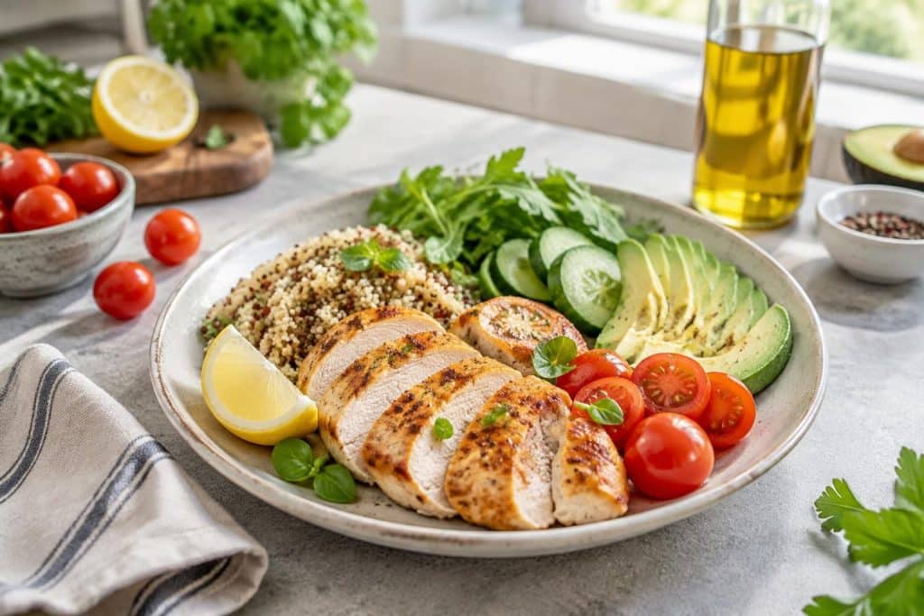 découvrez des recettes de poulet healthy, faciles et rapides à préparer, pour composer des repas savoureux et équilibrés au quotidien.
