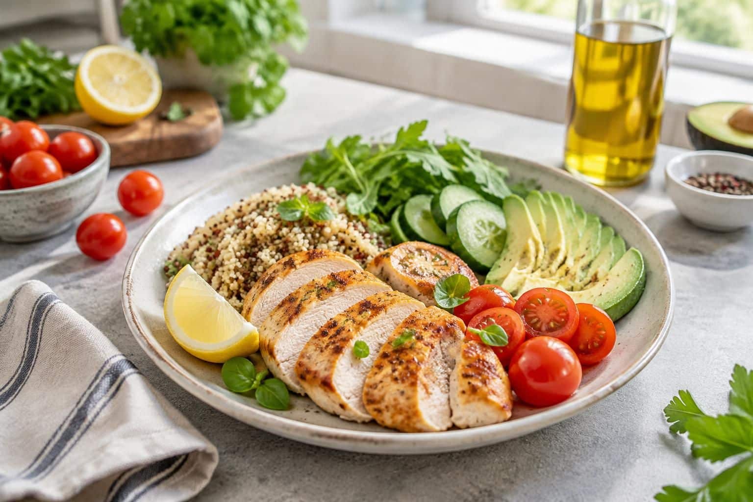 découvrez des recettes de poulet healthy, faciles et rapides à préparer, pour composer des repas savoureux et équilibrés au quotidien.